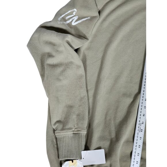 Greg Lauren Army Hoodie Men Size 4 Khaki Green Cotton NWT - Picture 4 of 9